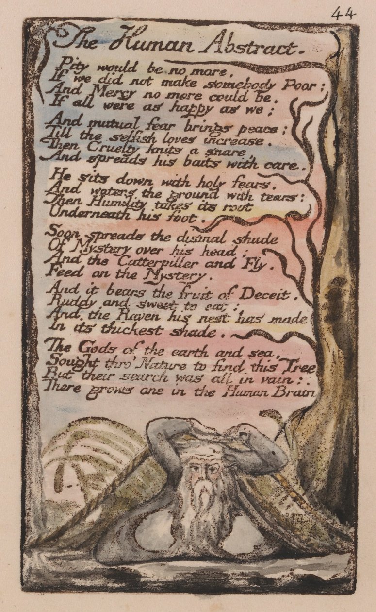 Songs of Innocence and of Experience, Plate 44, The Human Abstract (Bentley 47) av William Blake
