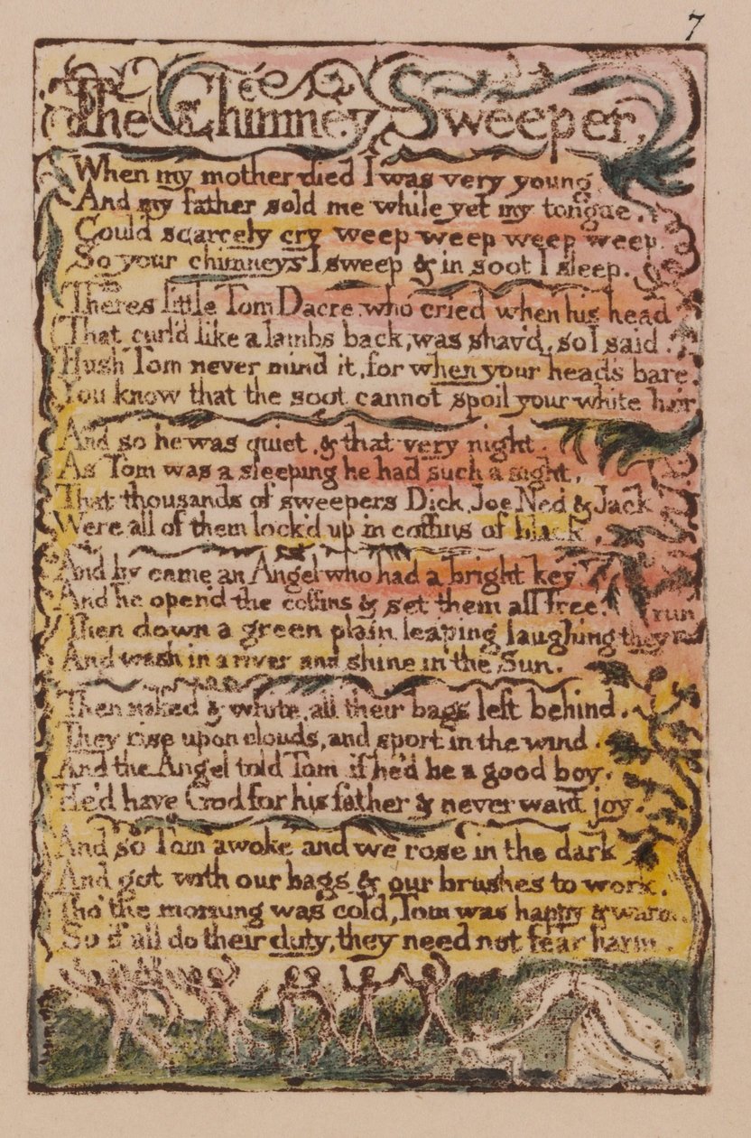 Songs of Innocence and of Experience, Plate 7, The Chimney Sweeper (Bentley 12) av William Blake