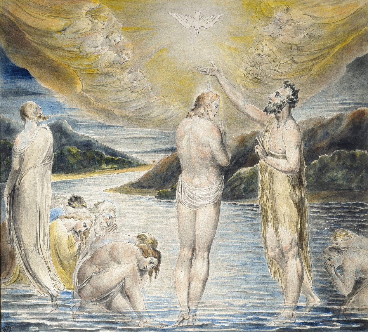 Kristi dåp, 1800-tallet av William Blake