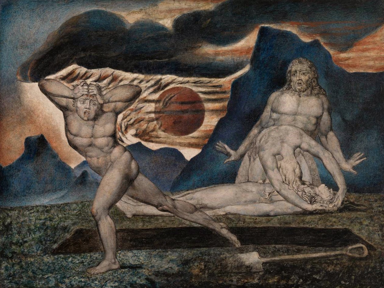 Kroppen til Abel funnet av William Blake