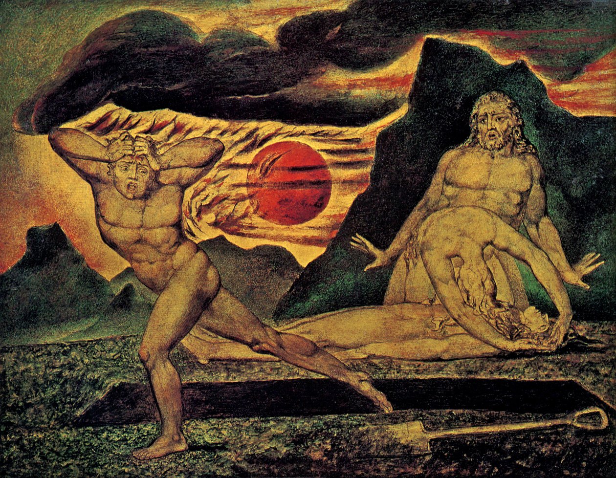 The Body of Abel funnet av Adam og Eva av William Blake