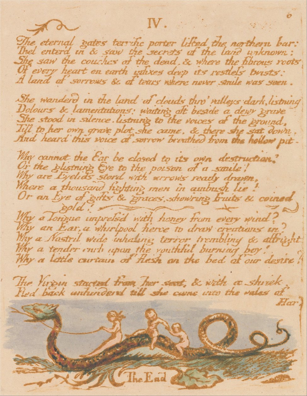 The Book of Thel, plate 8, av William Blake
