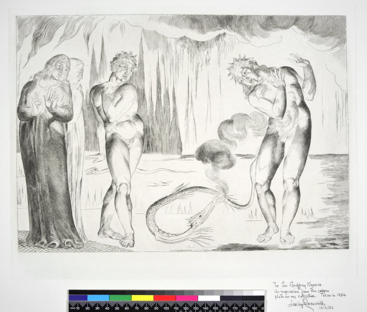 The Circle of the Thieves: Buoso Donati Attacked by the Serpent, Inferno, Canto XXV, illustrasjon til 