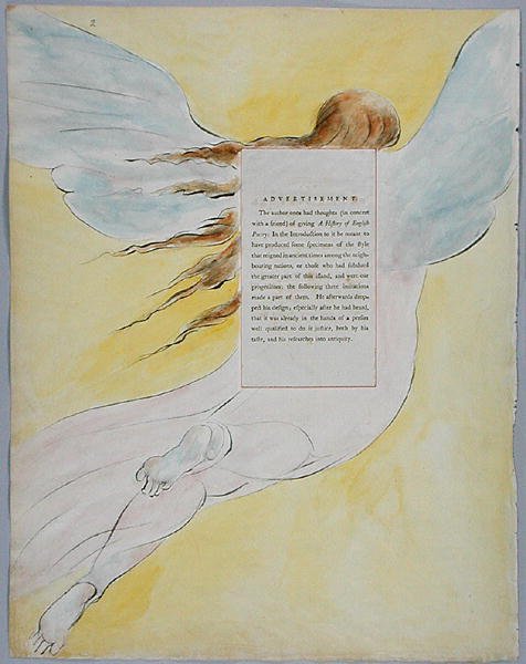The Fatal Sisters, design 68 fra The Poems of Thomas Gray, 1797-98 (wc med penn og blekk på papir) av William Blake