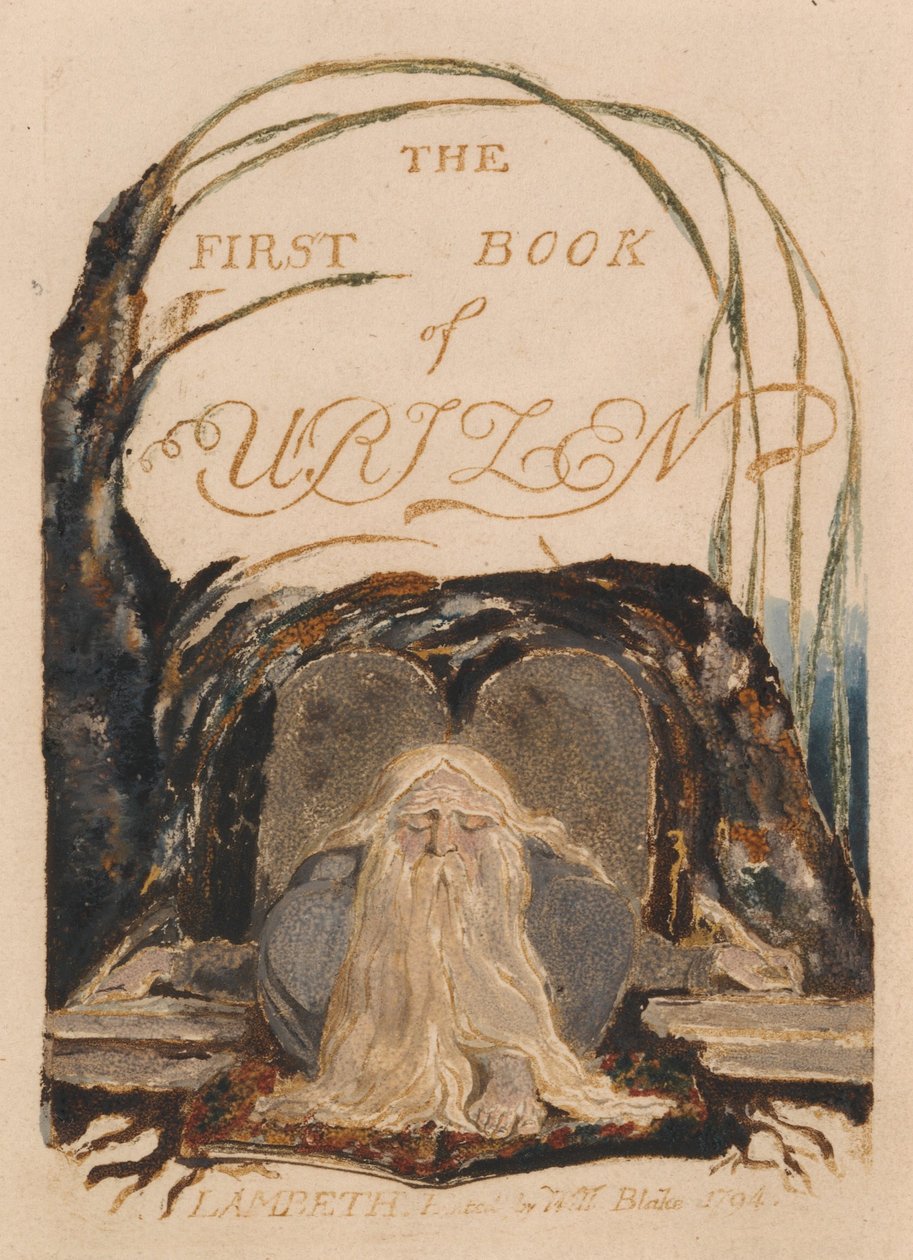 Den første boken til Urizen, plate 1, den første boken til Urizen. (Bentley 1) av William Blake