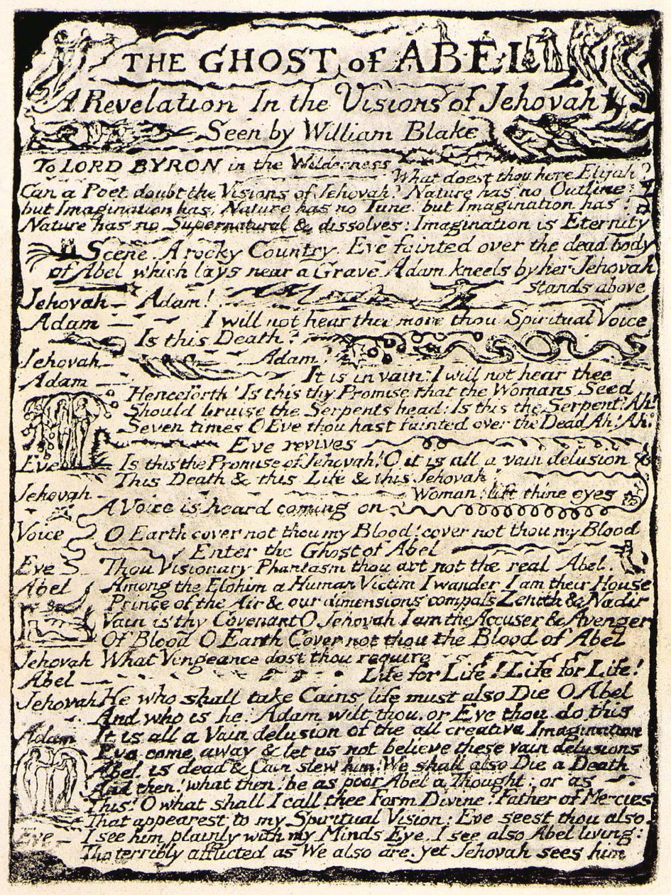 The Ghost of Abel, side 1 av William Blake