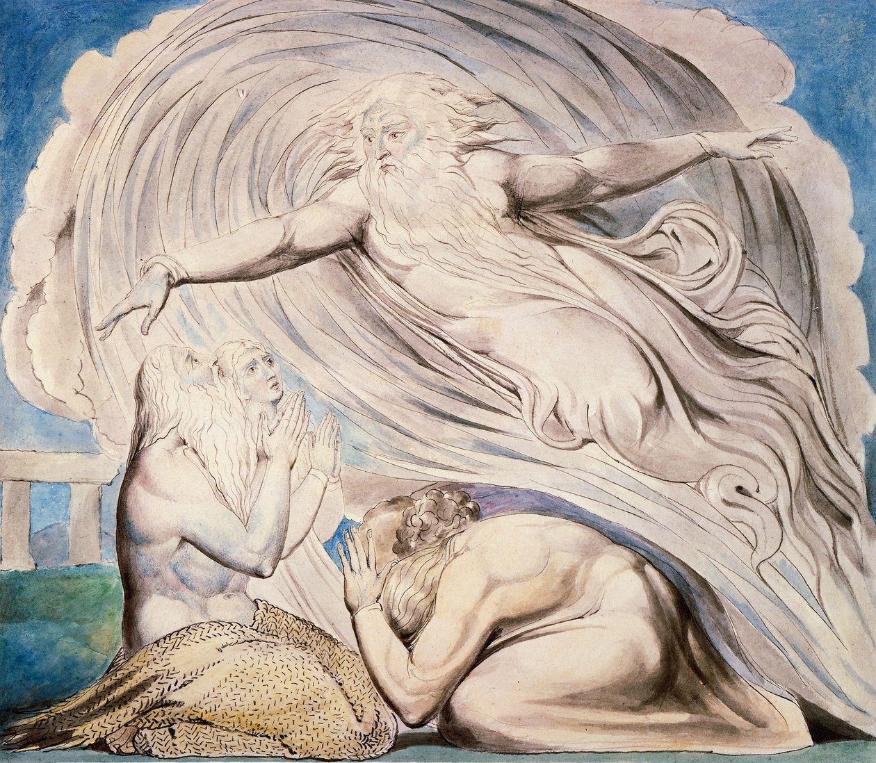Herren svarer jobb ut av virvelvinden av William Blake