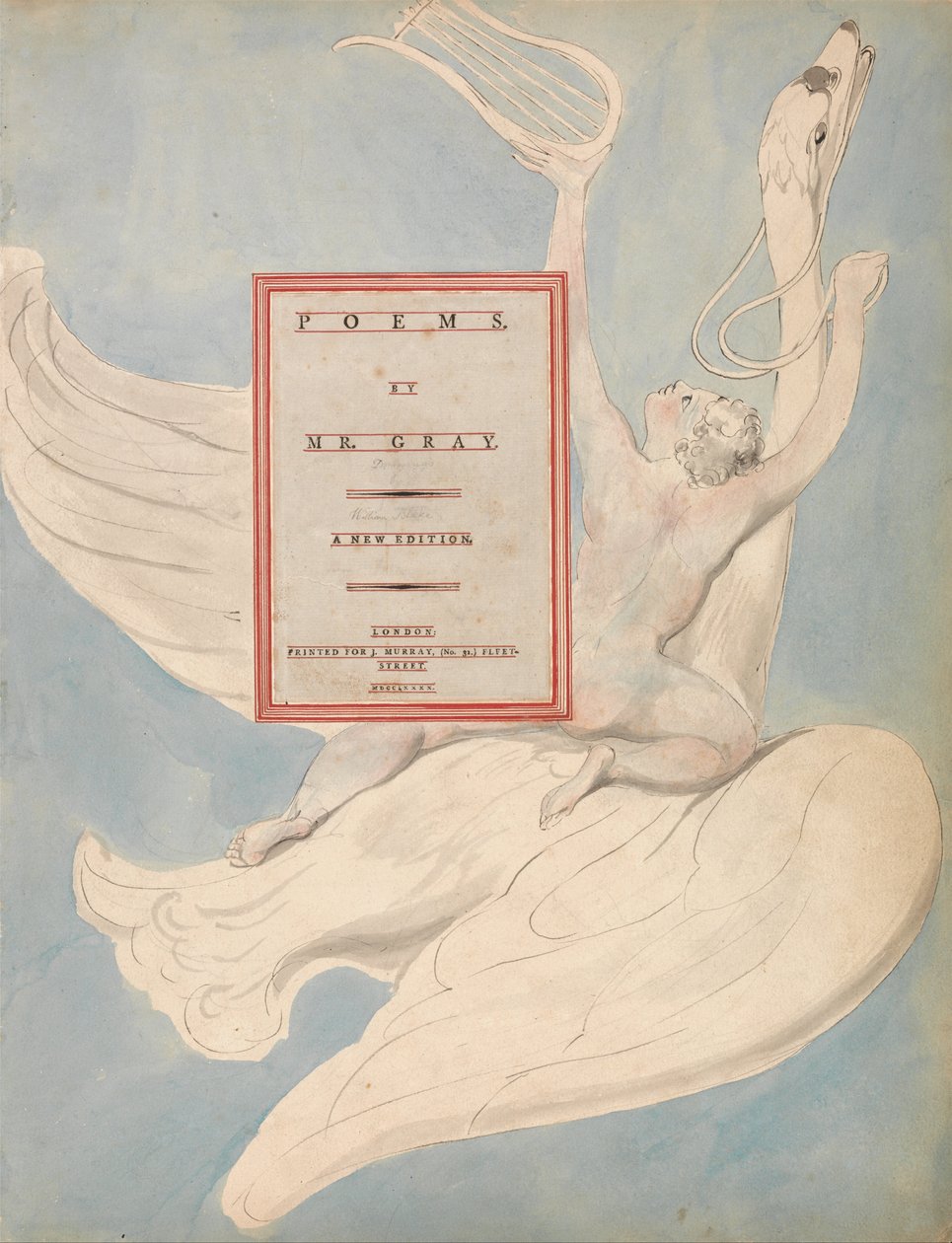 Diktene til Thomas Gray, Design 1, The Pindaric Genius Receiving His Lyre av William Blake