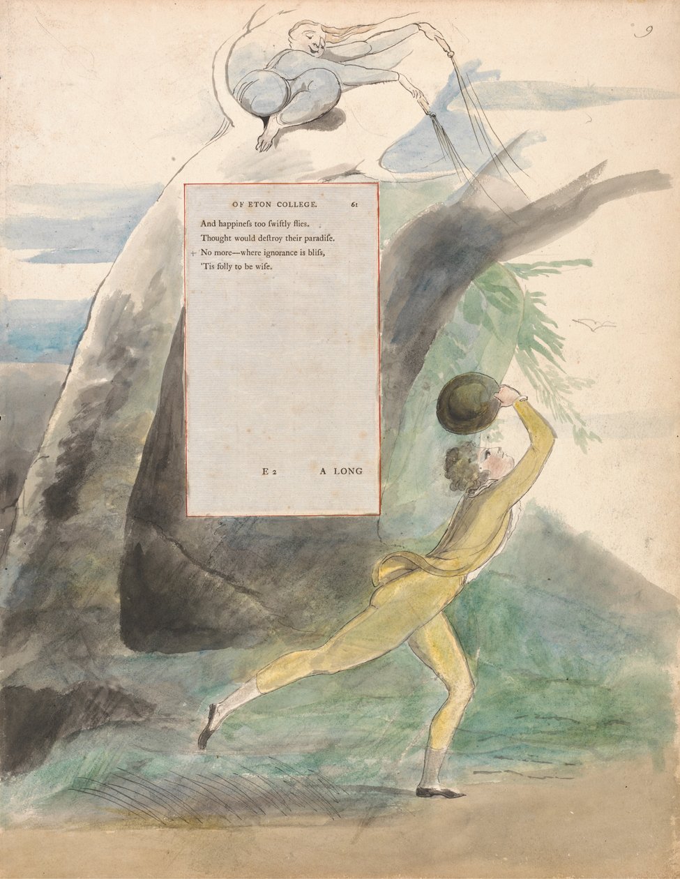 The Poems of Thomas Gray, Design 21, Ode on a Distant Prospect of Eton College. av William Blake