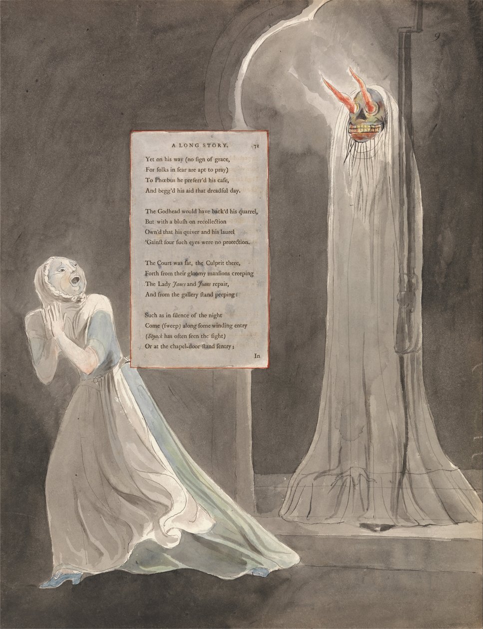 Diktene til Thomas Gray, Design 31, A Long Story. av William Blake