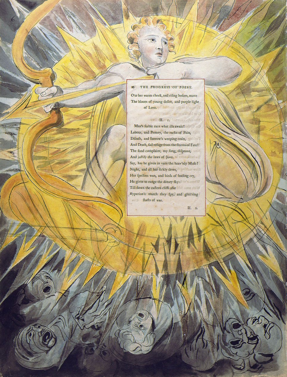 The Poems of Thomas Gray, Design 46 The Progress of Poesy av William Blake