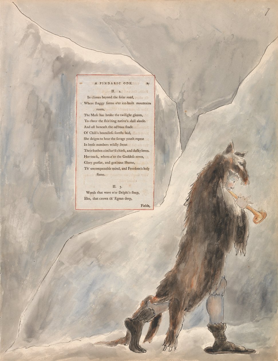The Poems of Thomas Gray, Design 47, The Progress of Poesy. av William Blake