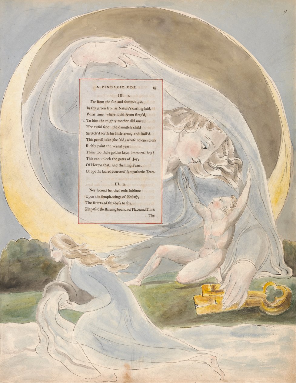The Poems of Thomas Gray, Design 49, The Progress of Poesy. av William Blake