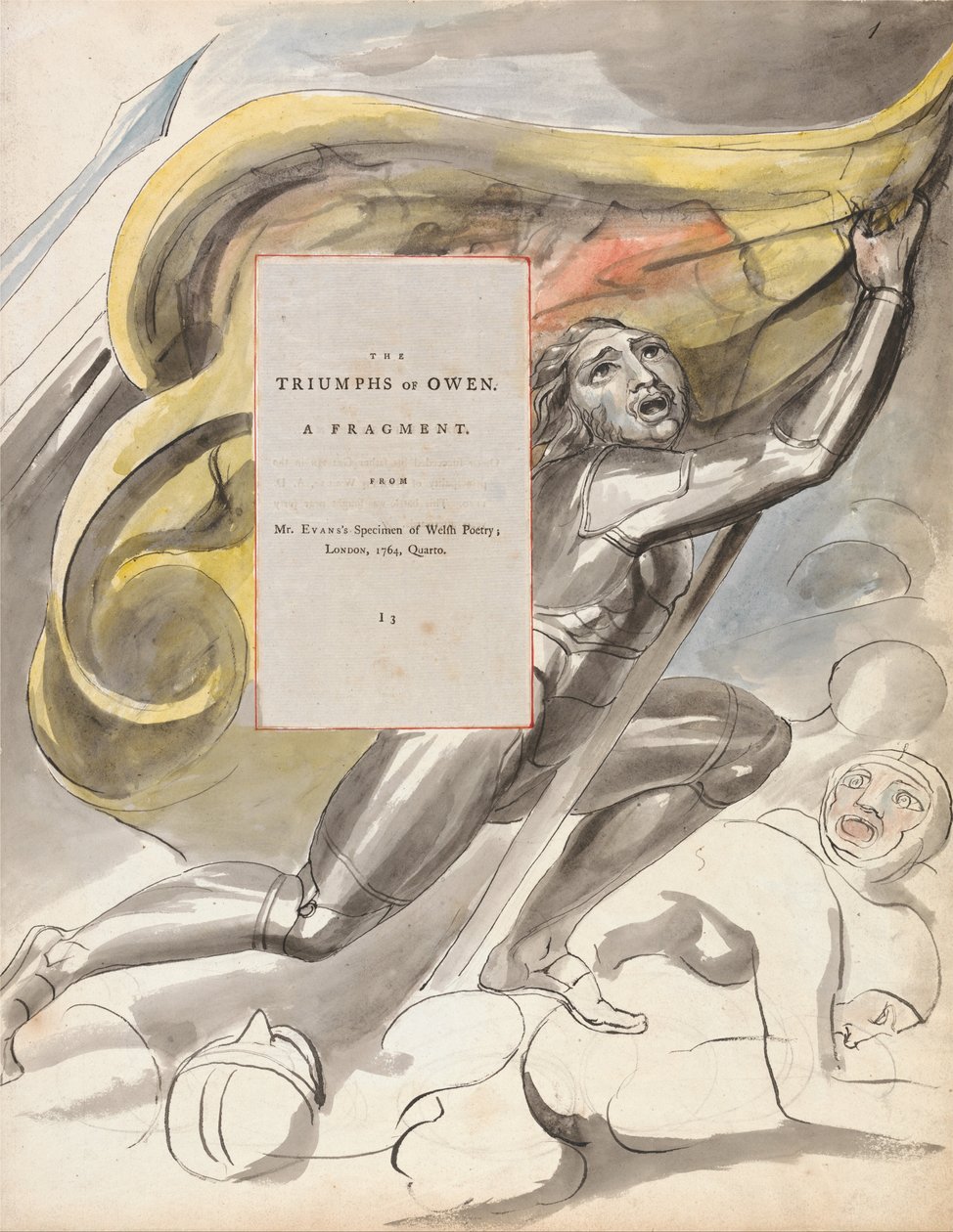 The Poems of Thomas Gray, Design 87, The Triumphs of Owen. av William Blake