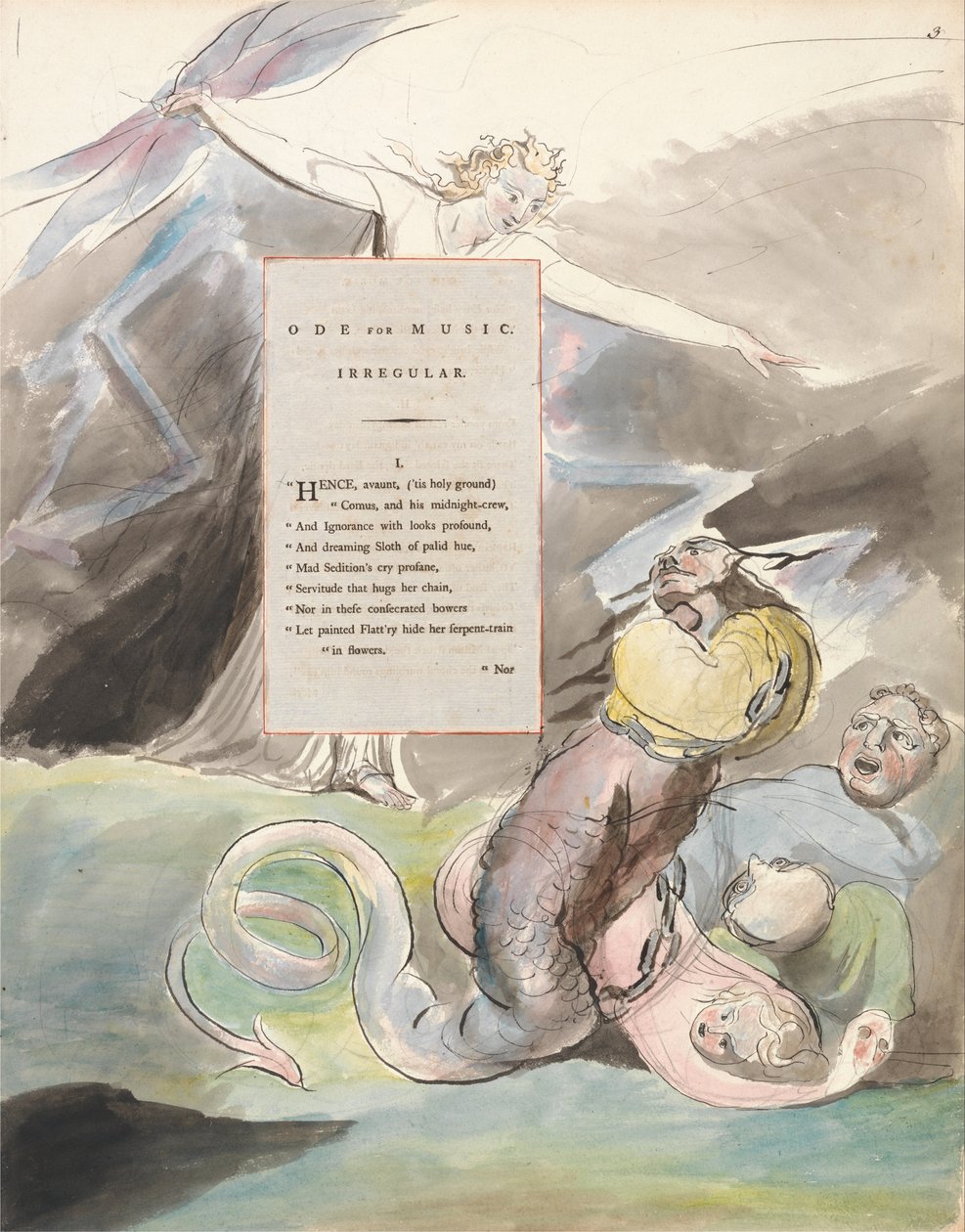 The Poems of Thomas Gray, Design 95, Ode for Music. av William Blake