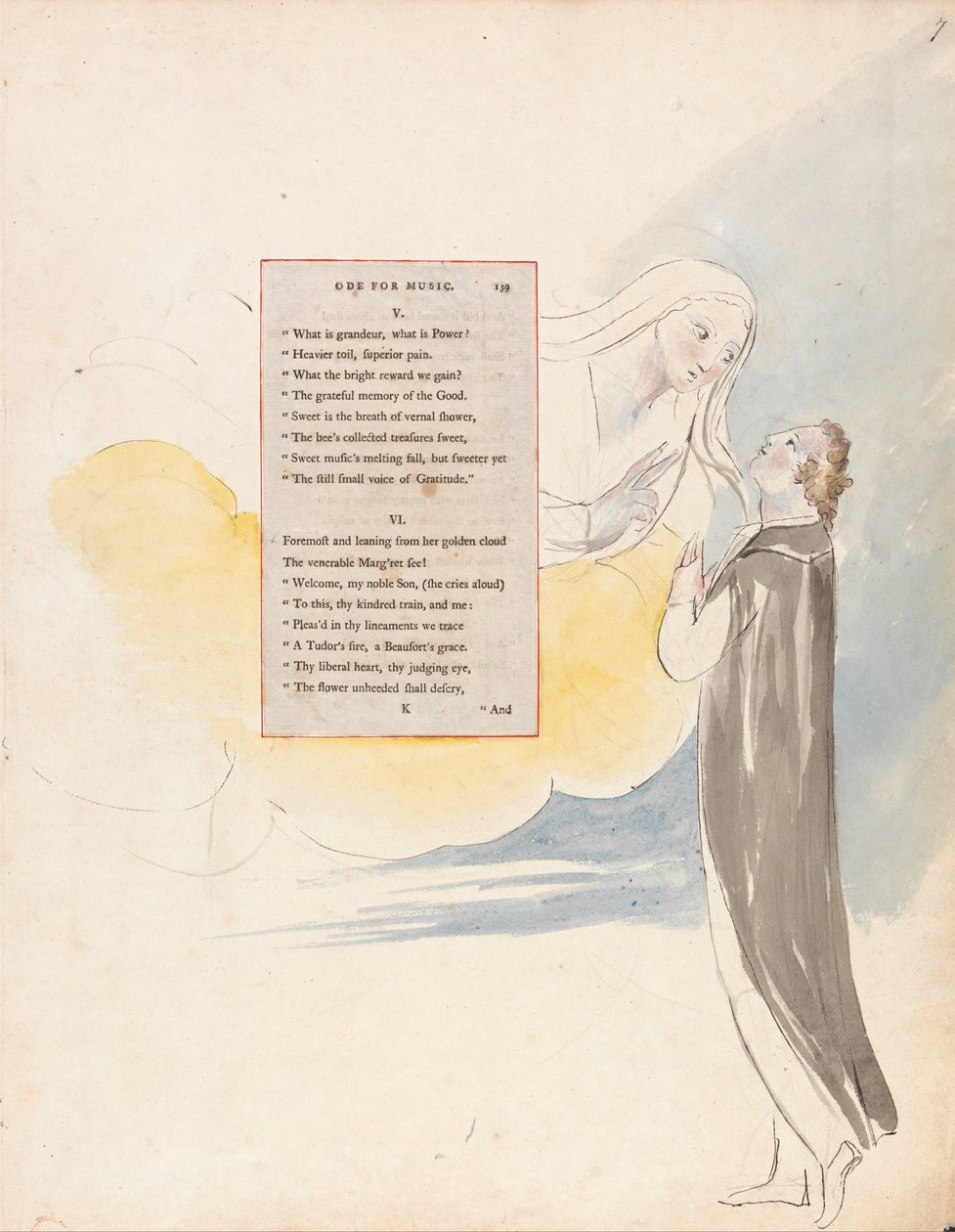 The Poems of Thomas Gray, Design 99, Ode for Music. av William Blake