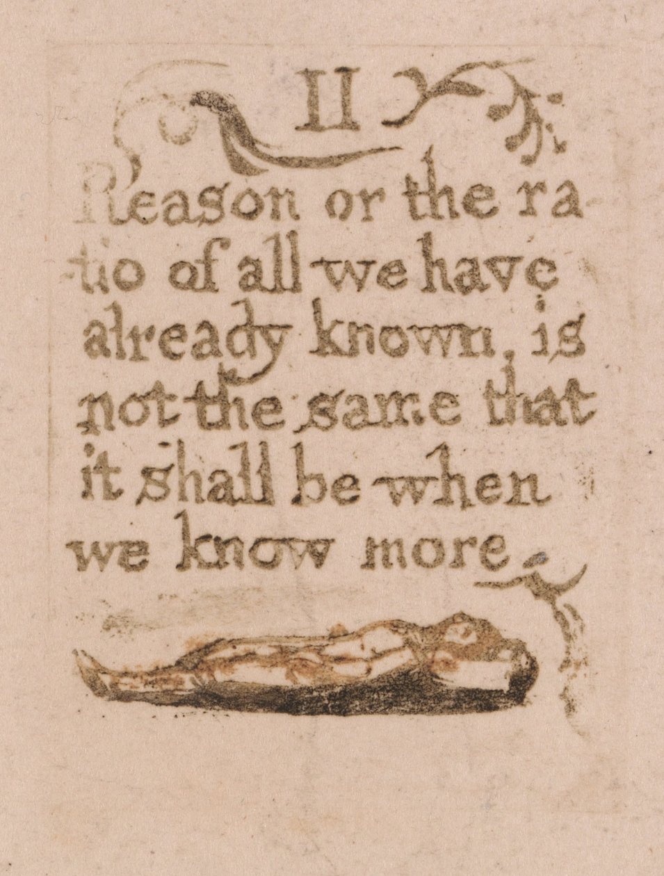 Det er ingen naturlig religion, plate 11, II årsak eller forholdet. . . . (Bentley b4) av William Blake