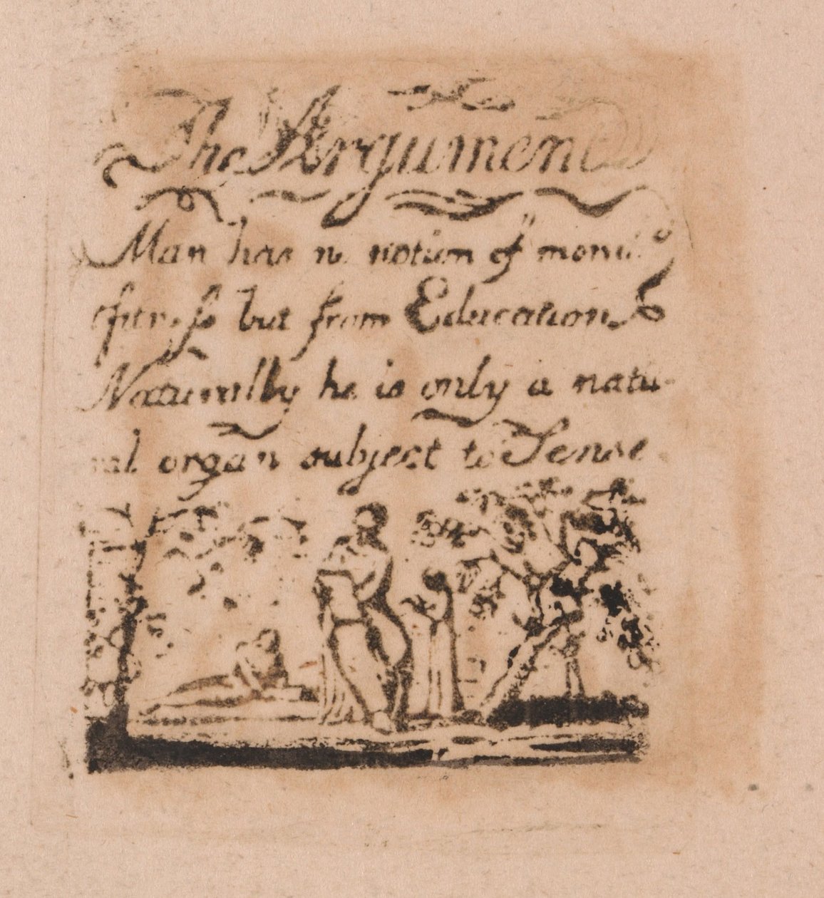 Det er ingen naturlig religion, plate 2, argumentet. . . . (Bentley a3) av William Blake
