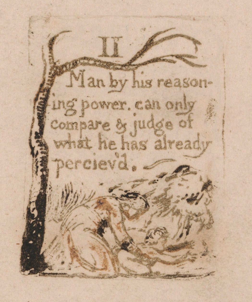 Det er ingen naturlig religion, Plate 4, II Man ved hans resonnementskraft. . . . (Bentley a5) av William Blake