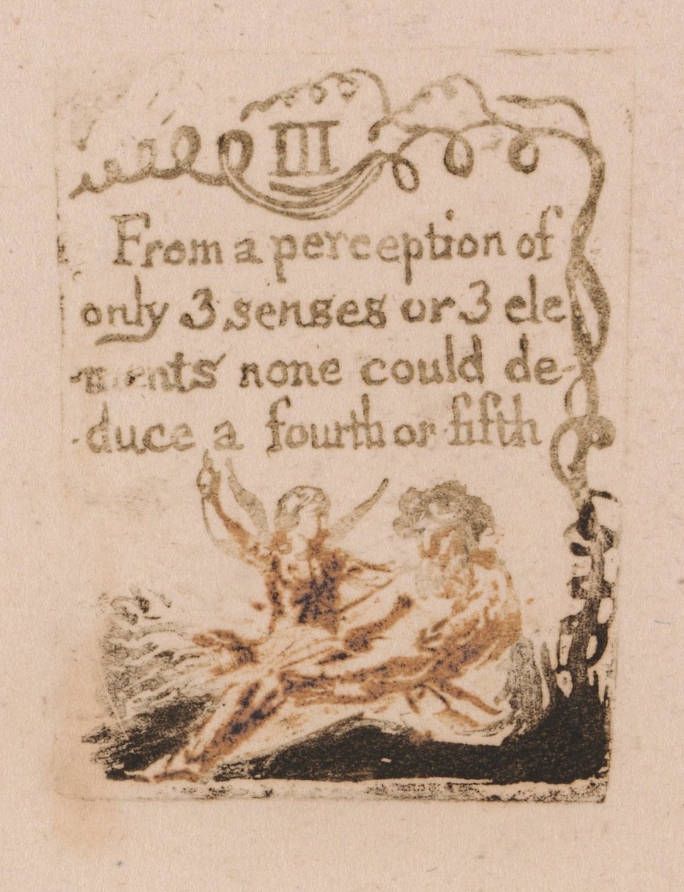 Det er ingen naturlig religion, plate 5, III Fra en oppfatning. . . . (Bentley a6) av William Blake