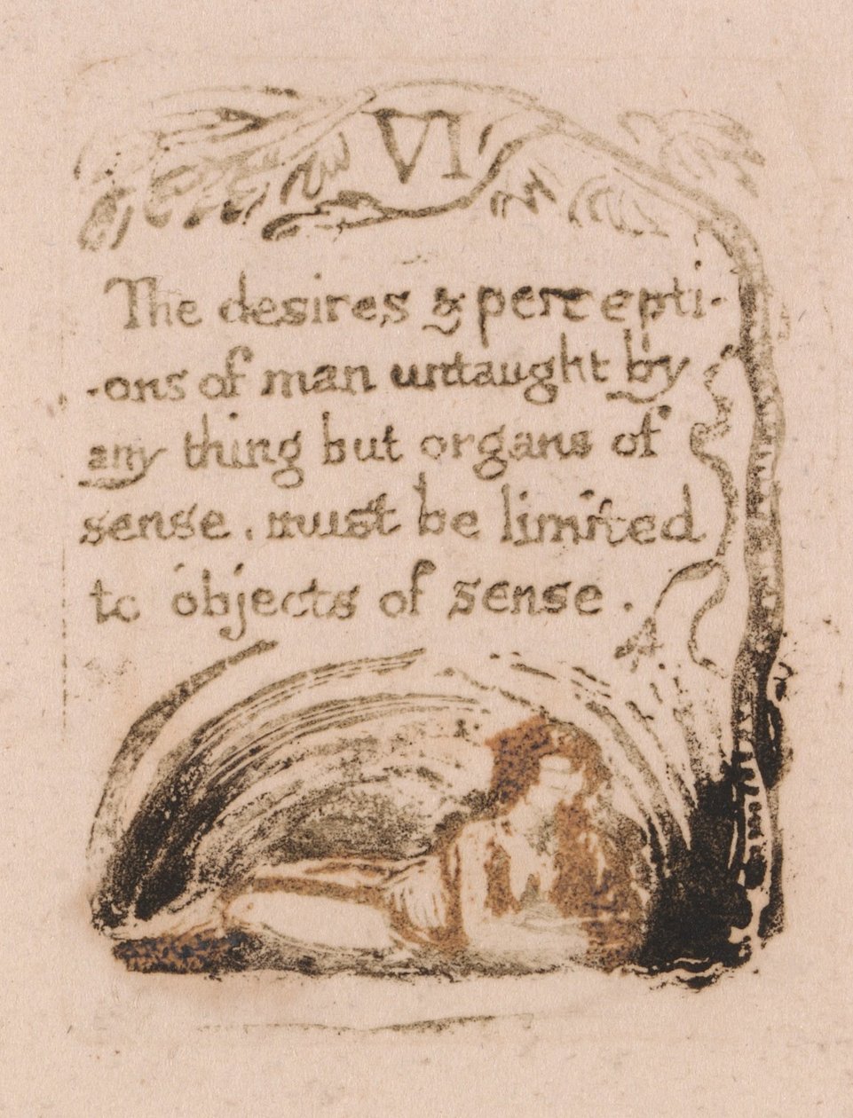 Det er ingen naturlig religion, plate 8, VI Ønskene og oppfatningene. . . . (Bentley a9) av William Blake