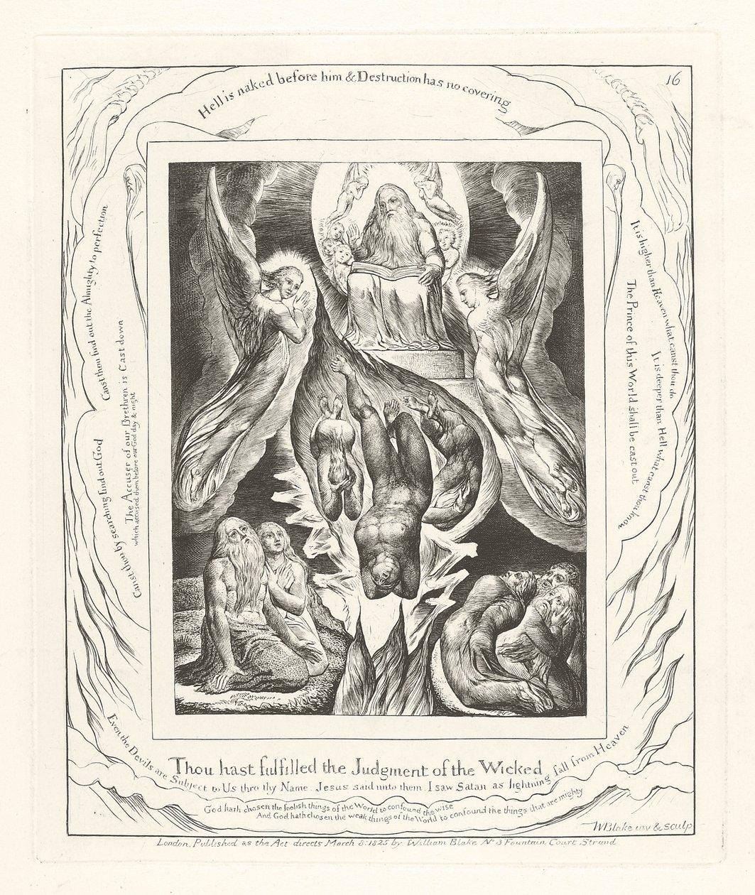 Du har oppfylt de ondes dom, 1825 av William Blake