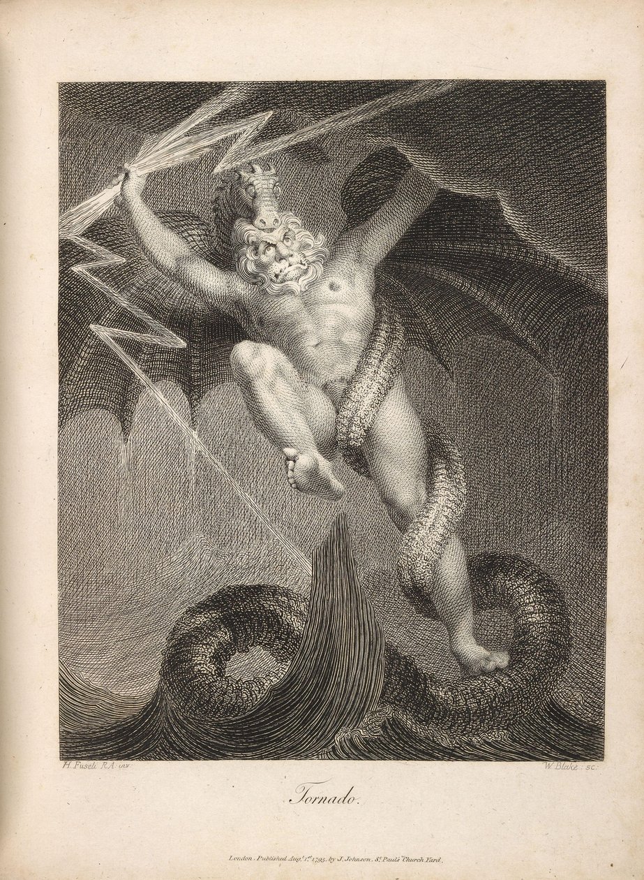 Tornado Fuseli og Blake av William Blake