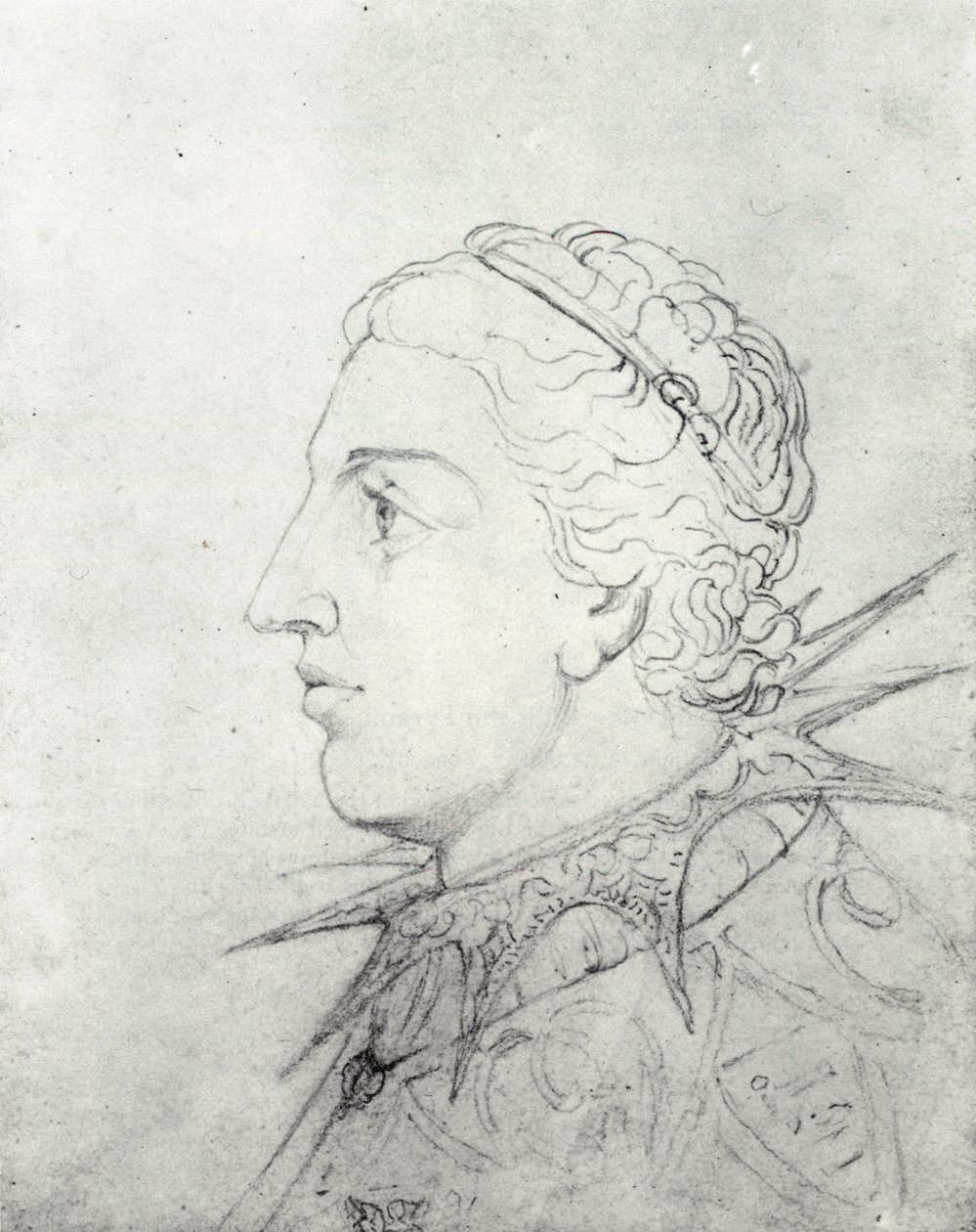 William Blake, visjonær sjef for Edward VI med en pigget krage av William Blake