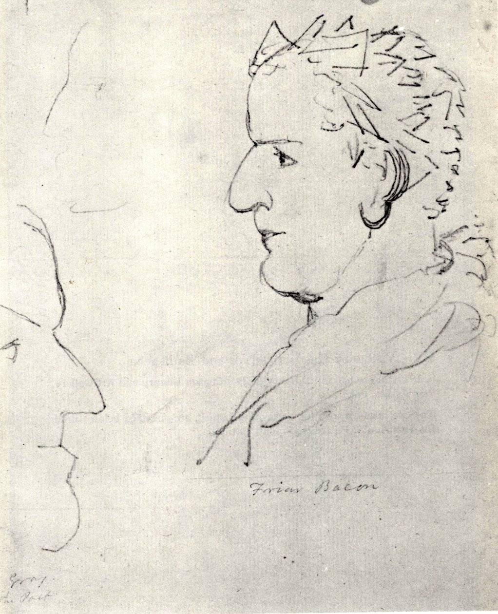 William Blake, visjonære sjefer for Friar Roger Bacon og Poet Gray av William Blake