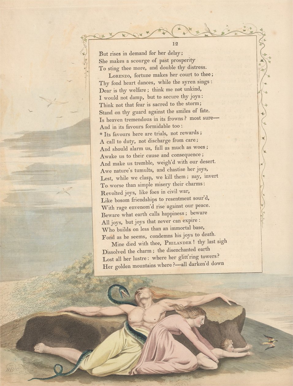 Youngs Night Tanker, Side 12, dets fordeler her er forsøk, ikke belønninger av William Blake
