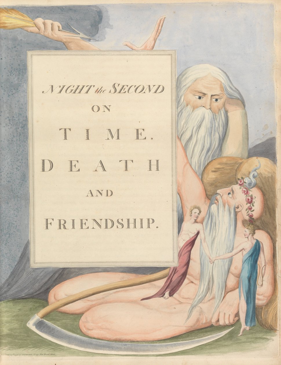 Youngs Night Tanker, Side 17, Night the Second, On Time, Death and Friendship. av William Blake