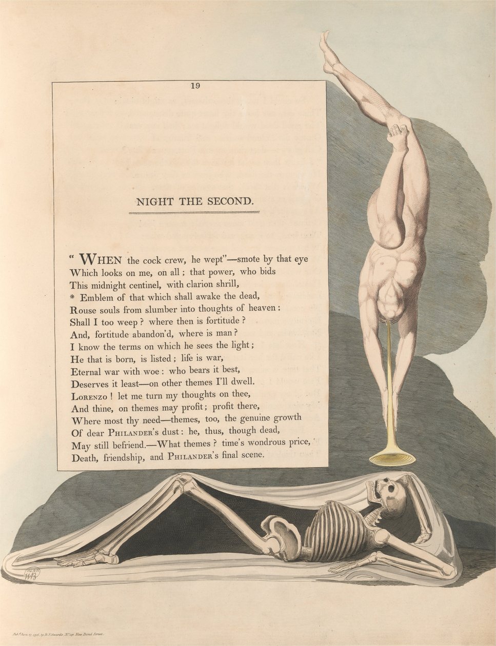 Youngs Night Tanker, side 19, symbol på det som skal vekke de døde av William Blake