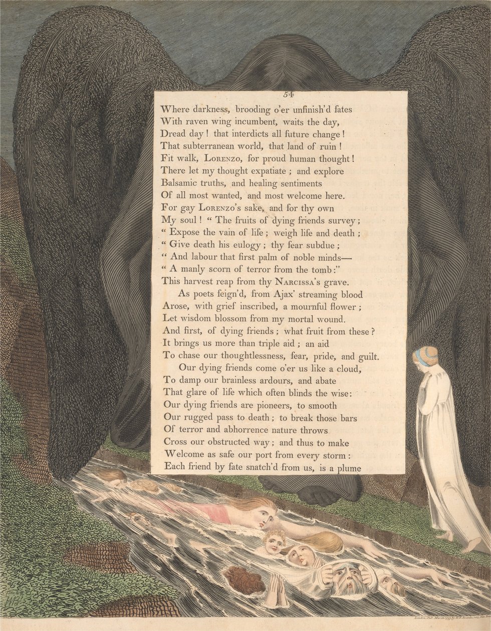 Youngs Night Tanker, Side 54, Dødens dal! Den Hushd Cimmerian Vale av William Blake