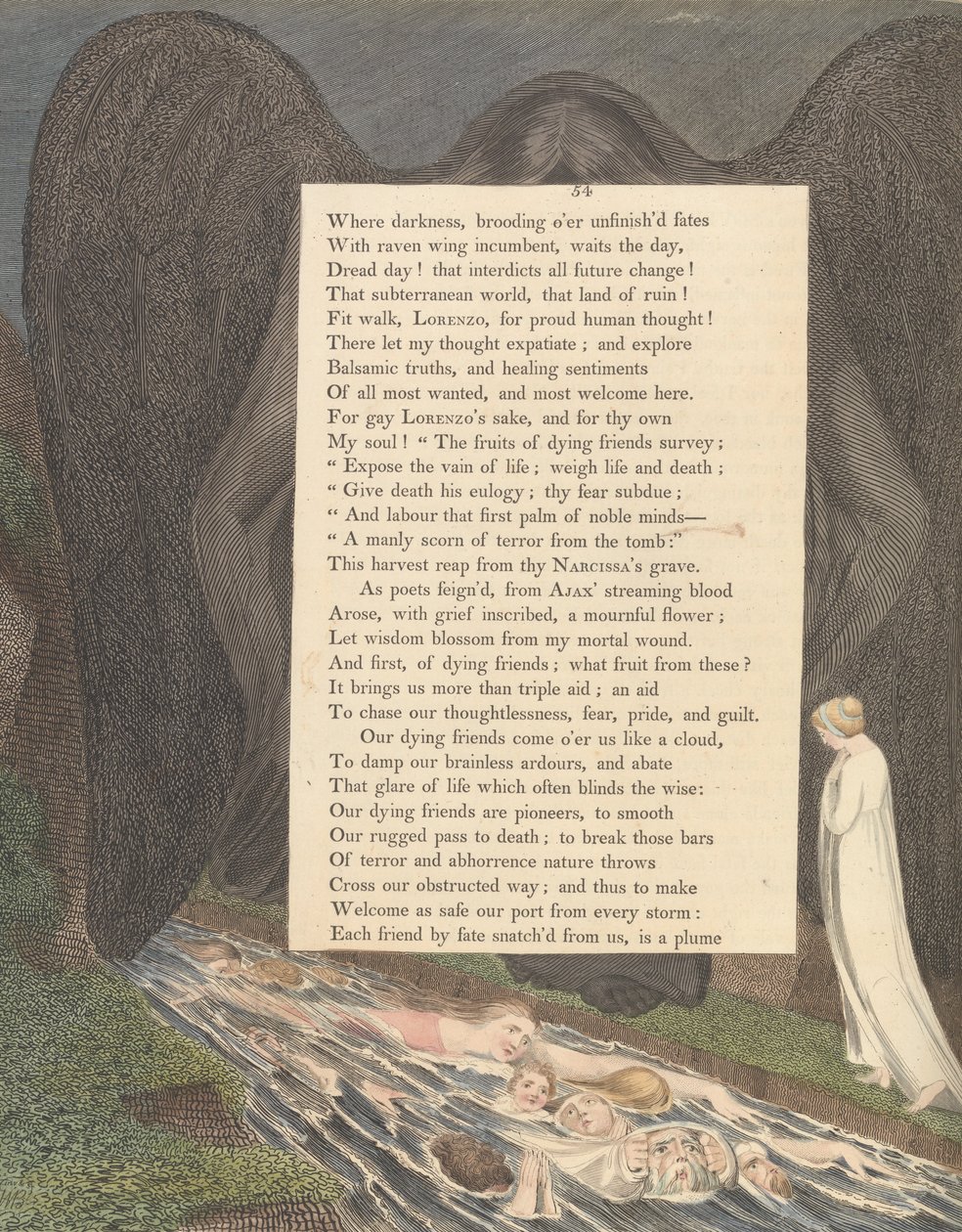 Youngs Night Tanker, Side 54, Dødens dal! den hushd cimmerian vale av William Blake