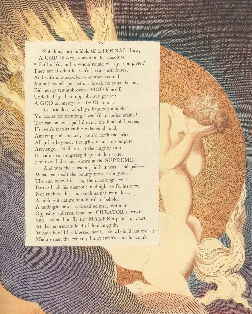 Youngs Night Tanker, Side 75, Solen så det - Nei, den sjokkerende scenen av William Blake