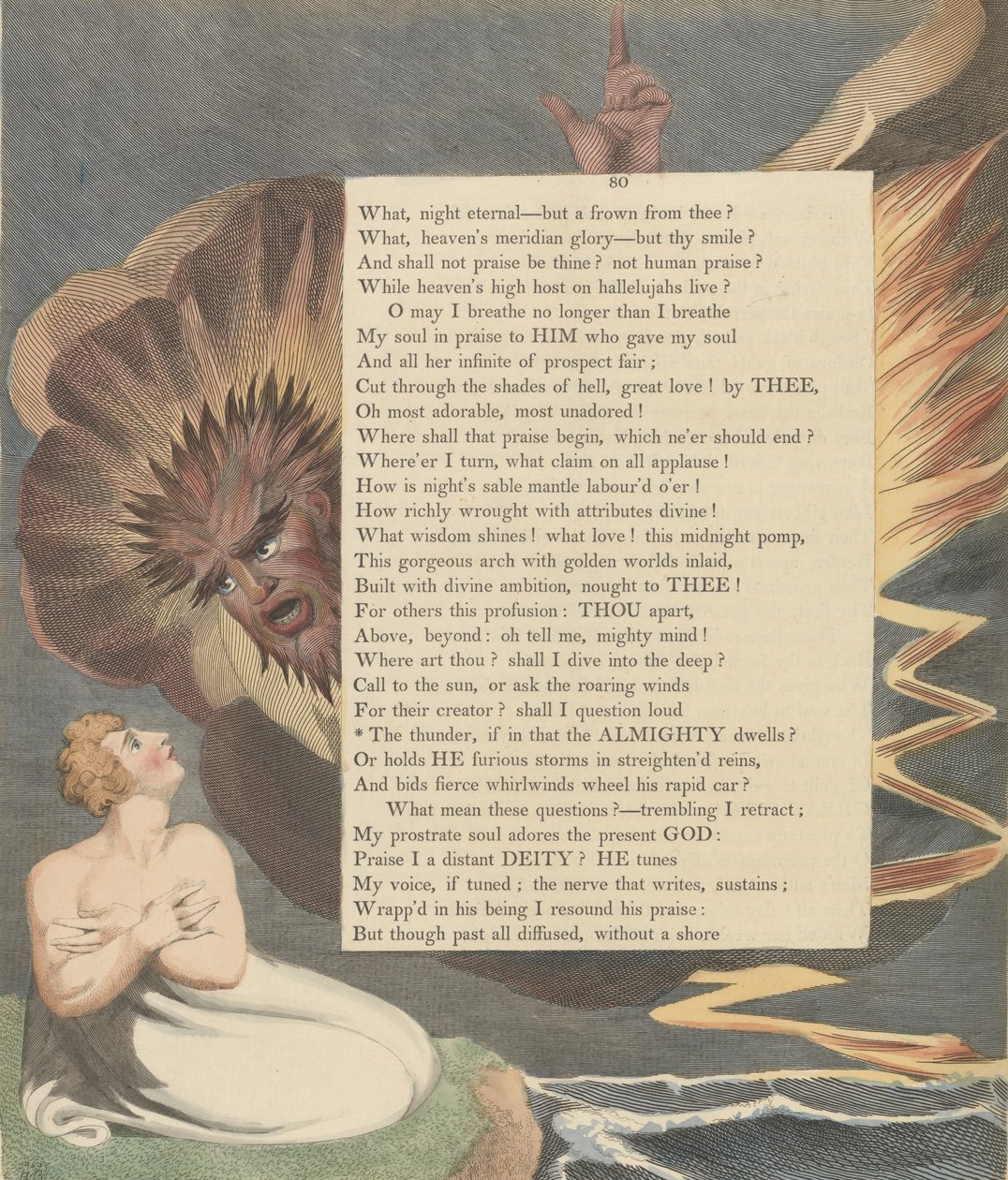 Youngs Night Tanker, Side 80, Torden hvis i den Allmektige bor av William Blake