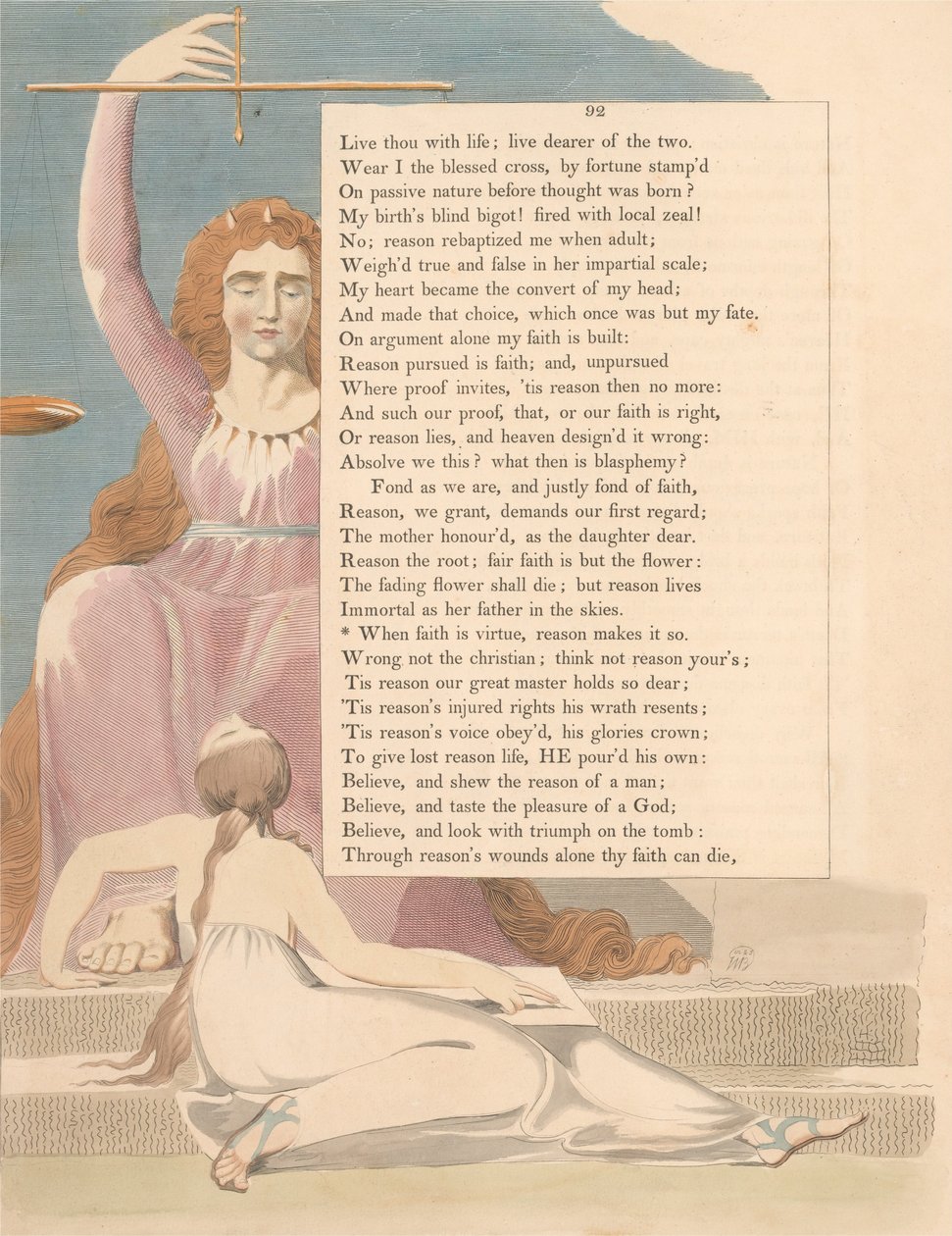 Youngs Night Tanker, Side 92, Når tro er dyd, gjør fornuften det slik av William Blake