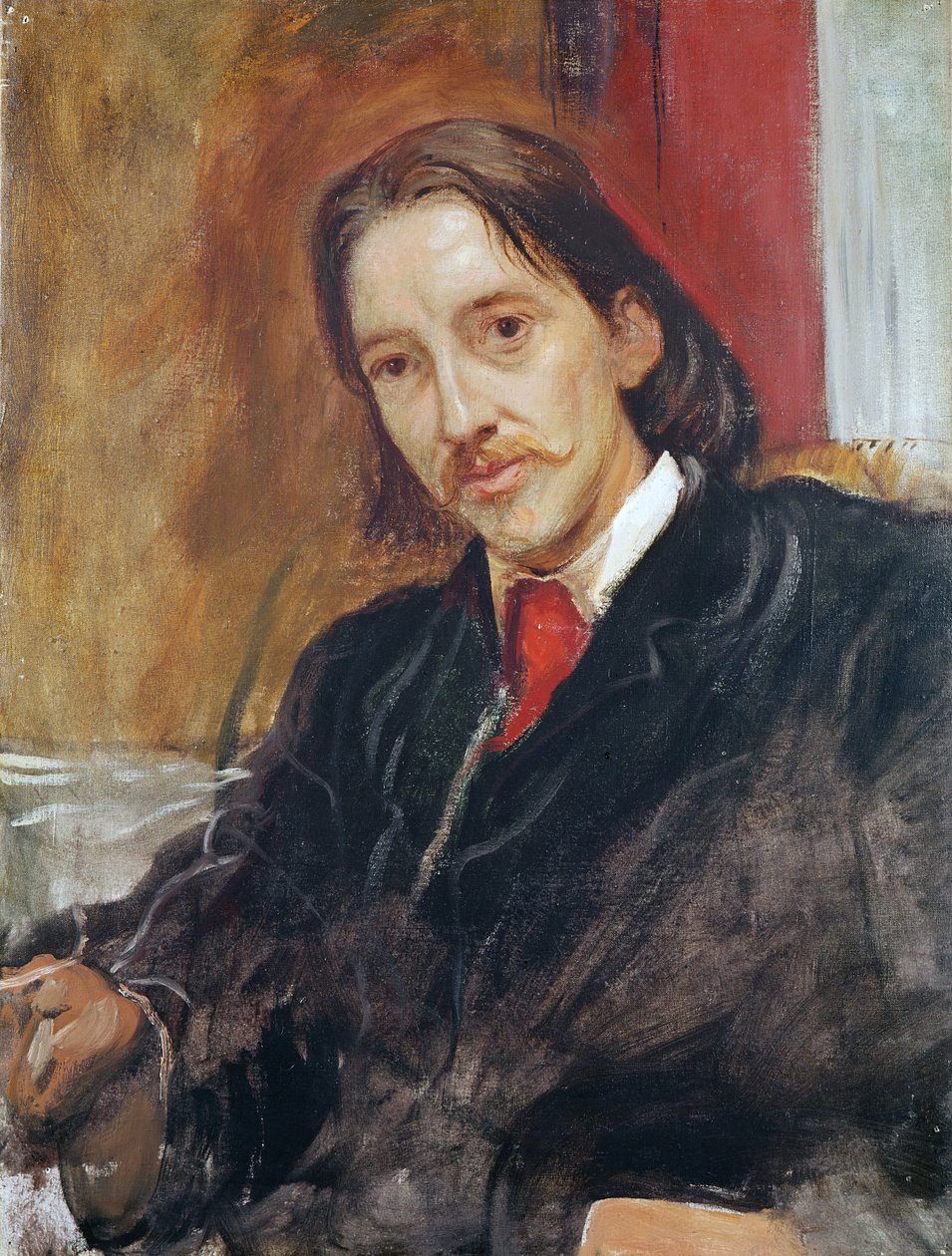 Portrett av Robert Louis Stevenson (1850-1894) 1886 av William Blake Richmond