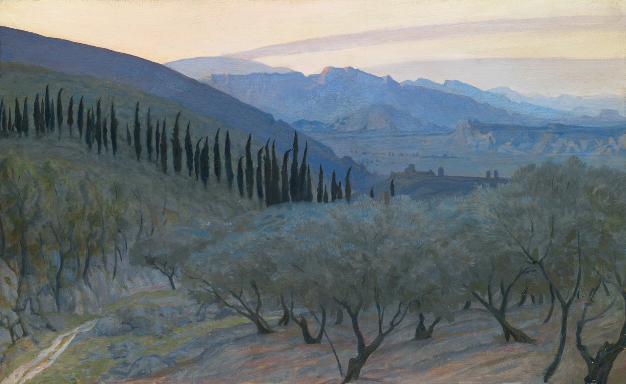 Soloppgang, Umbria, 1914 av William Blake Richmond