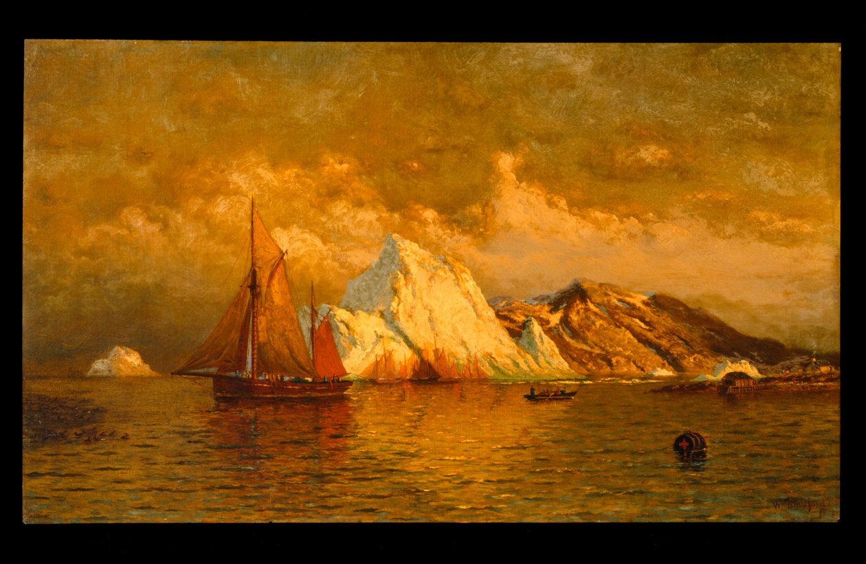 Nær midnatt, Labrador, ca. 1880 av William Bradford