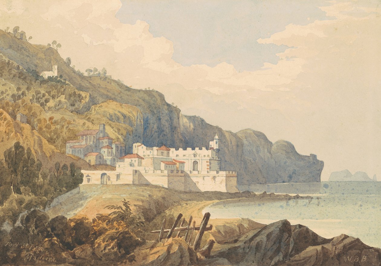 Fort St. Iago, Madeira, ca. 1850 av William Brenton Boggs