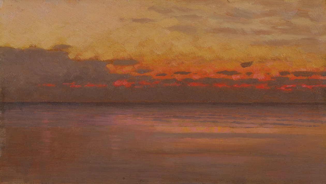 Solnedgang over havet av William Morris