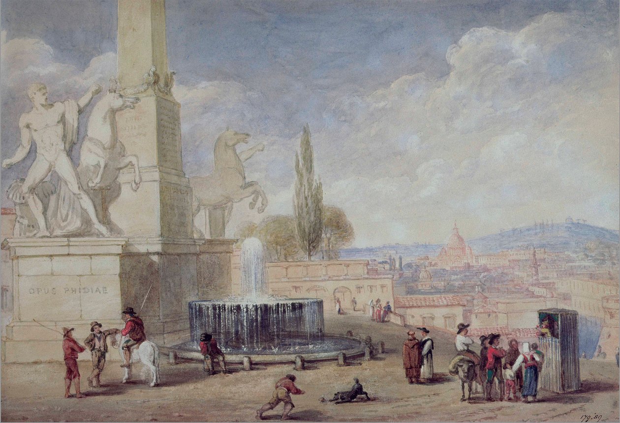 Monte Cavallo, Roma av William Brockedon