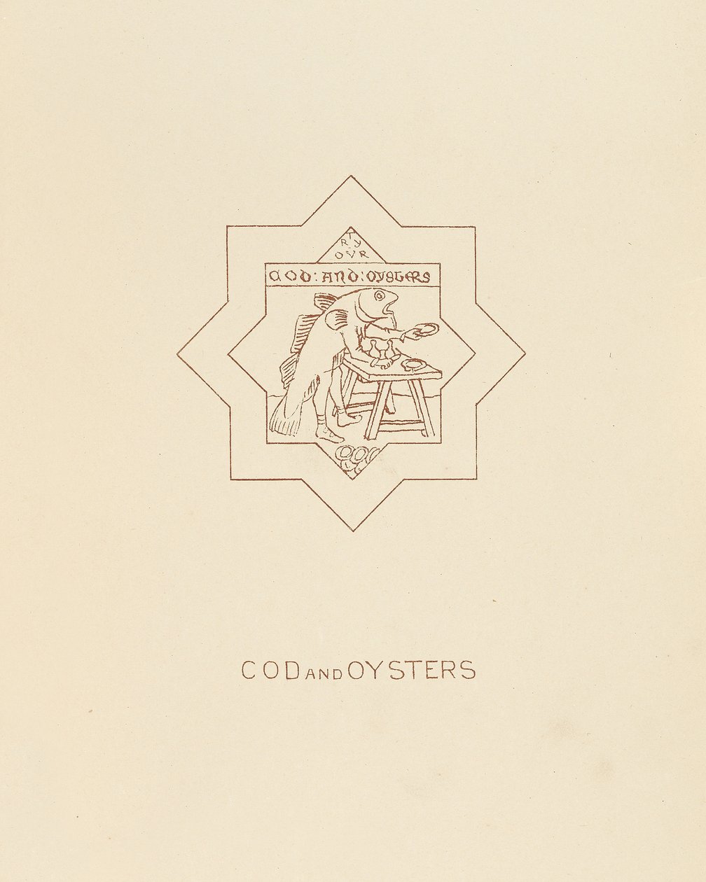 Torsk og østers, 1878 av William Burges