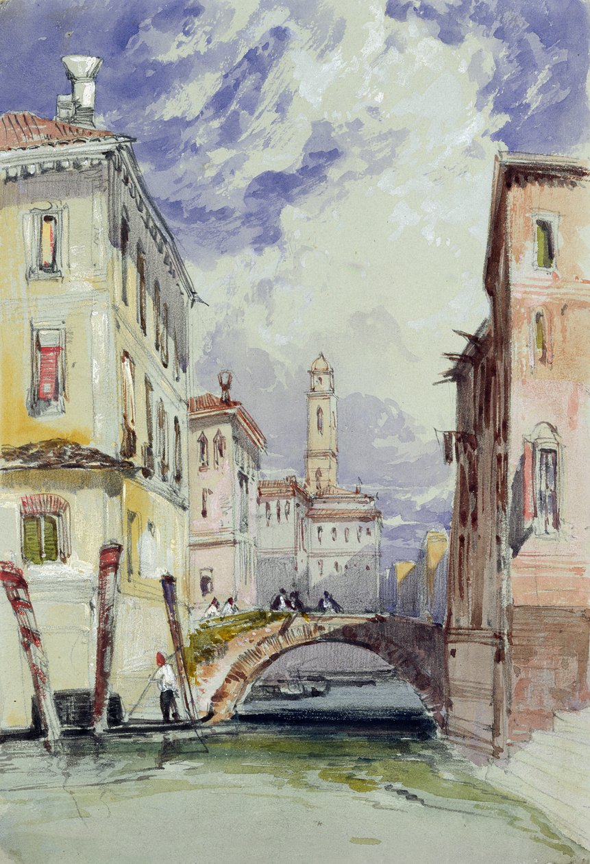 En sidekanal, Venezia, 1892 av William Callow