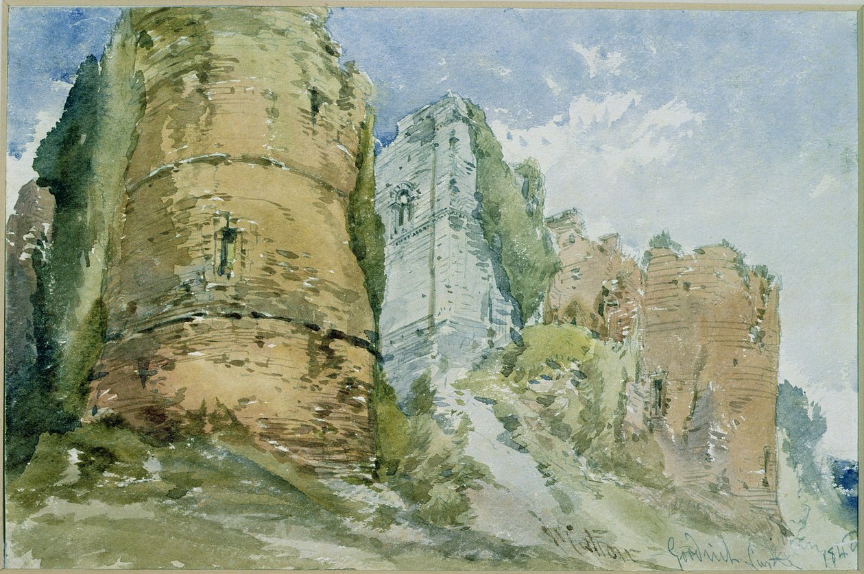 Goodrich Castle, Herefordshire av William Callow