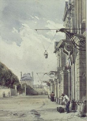 Rue de Rivoli, nær Tuileriene, Paris av William Callow