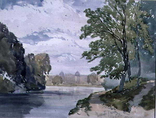 Utsikt i Regents Park, 1842 av William Callow
