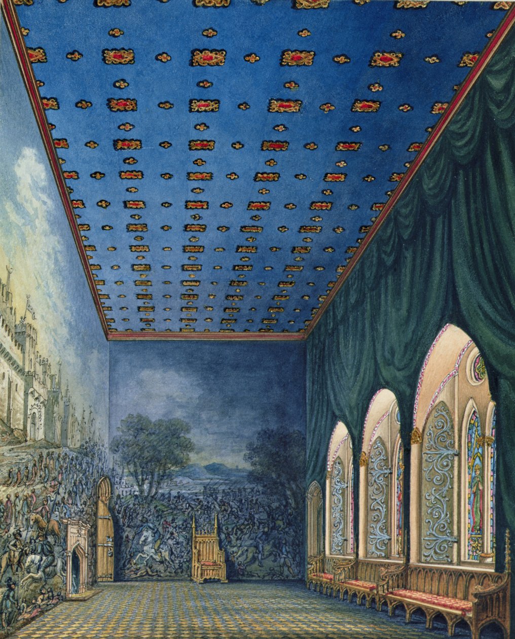 Fantasifull utsikt over Painted Chamber, Palace of Westminster av William Capon