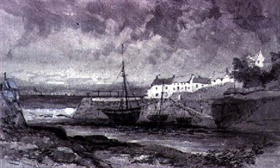 Lynmouth av William Carter (fl.1836-76) av Charles William Carter